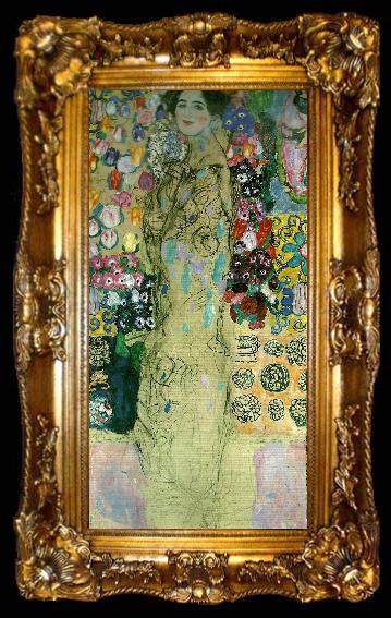 framed  Gustav Klimt kvinnoportratt, ta009-2